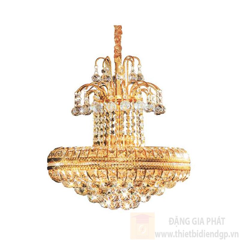 Đèn chùm pha lê cao cấp Ø550*H500+400, E14*10 lamp, 85 crystals